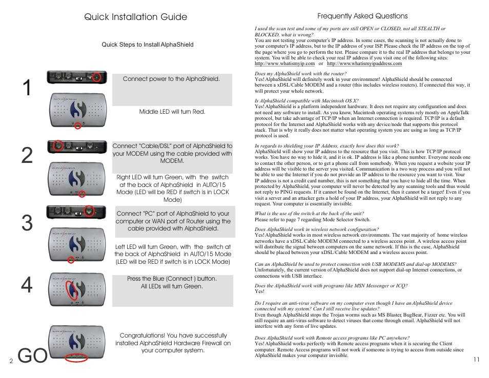 AlphaShield Hardware Firewall User Manual | Page 2 / 6