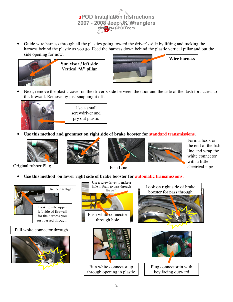 sPOD JK Instructions 2007 2008 User Manual | Page 2 / 3