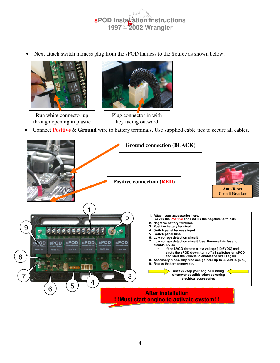sPOD TJ 2003-2006 Instructions Center Bracket User Manual | Page 4 / 4