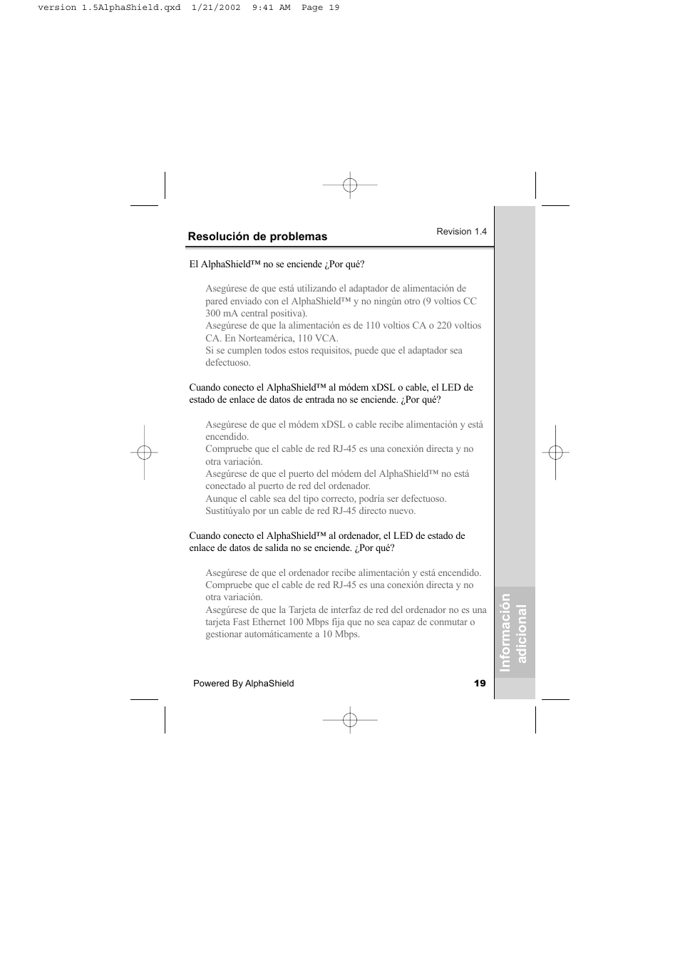 AlphaShield INTERNET PRIVACY PROTECTION User Manual | Page 20 / 49