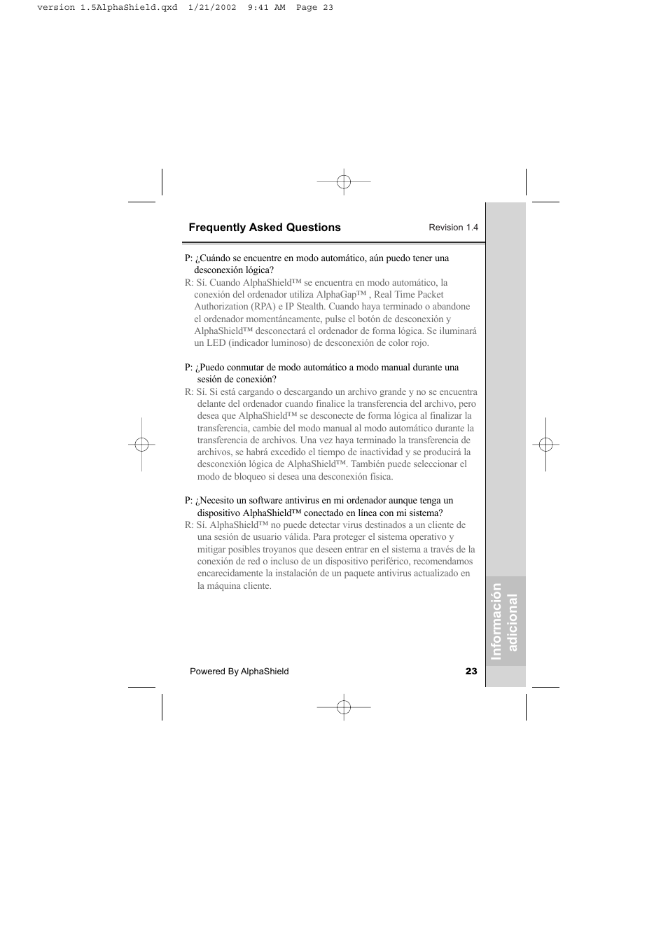 AlphaShield INTERNET PRIVACY PROTECTION User Manual | Page 24 / 49