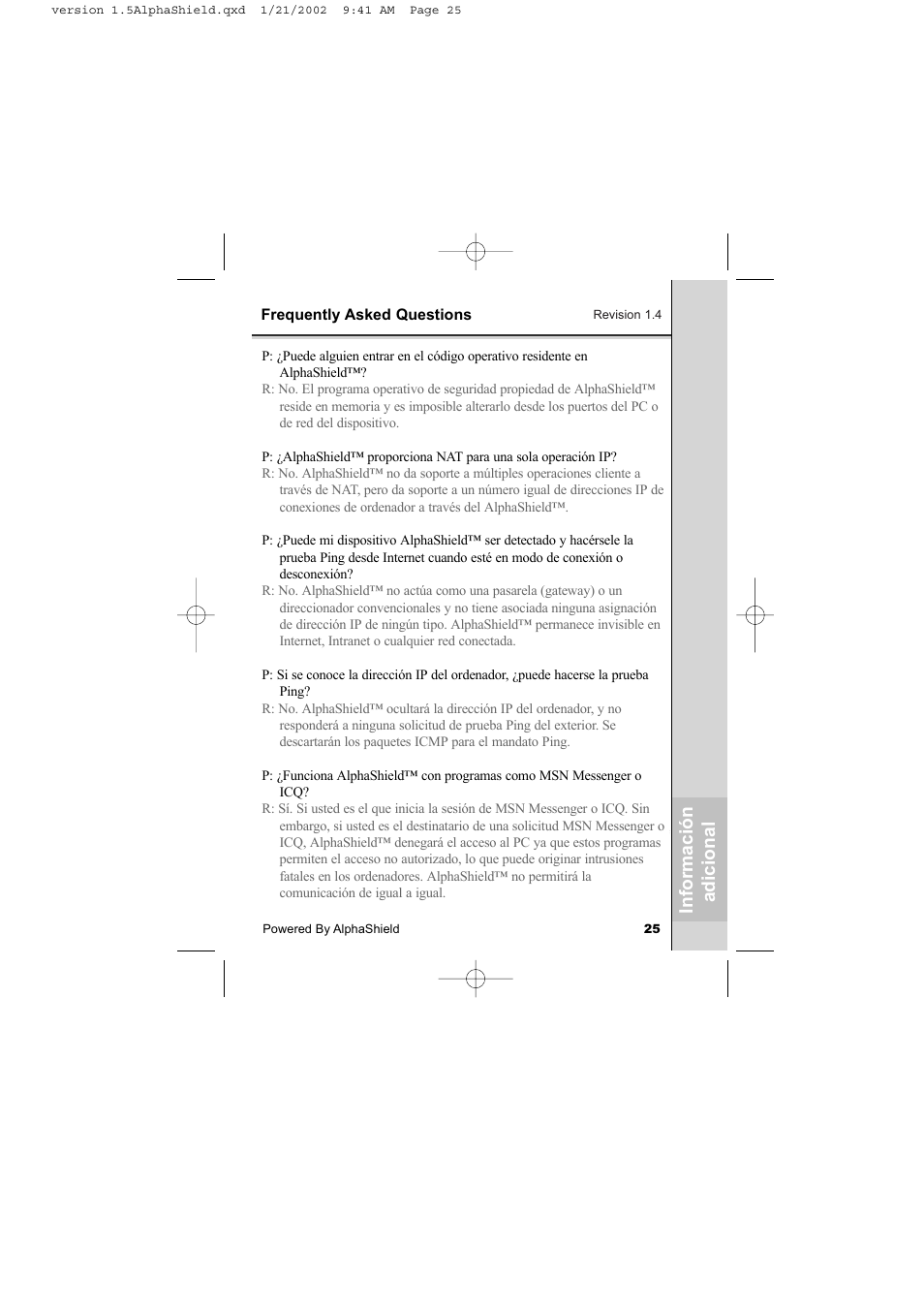 AlphaShield INTERNET PRIVACY PROTECTION User Manual | Page 26 / 49