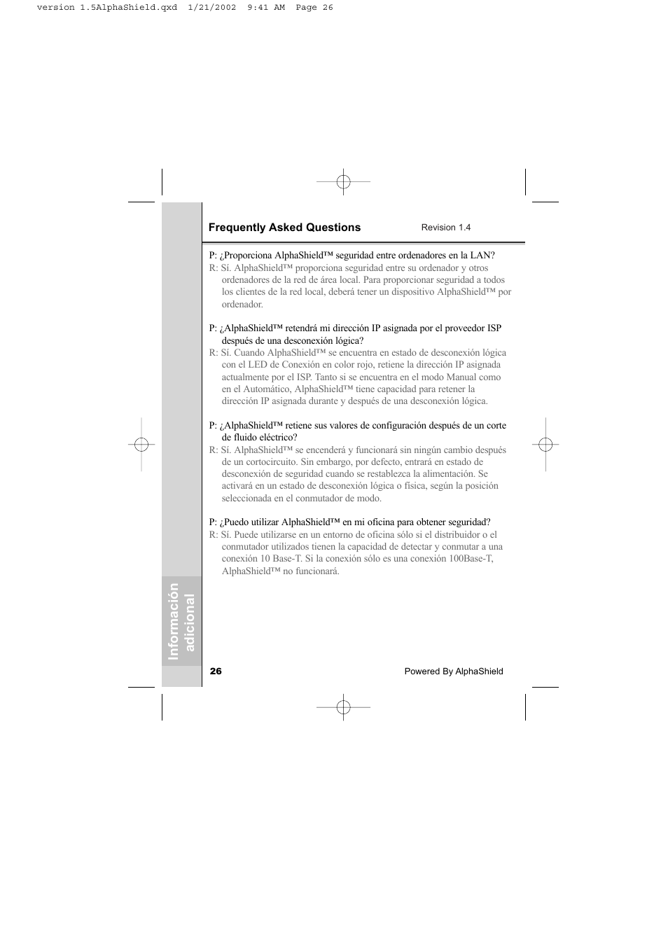 AlphaShield INTERNET PRIVACY PROTECTION User Manual | Page 27 / 49