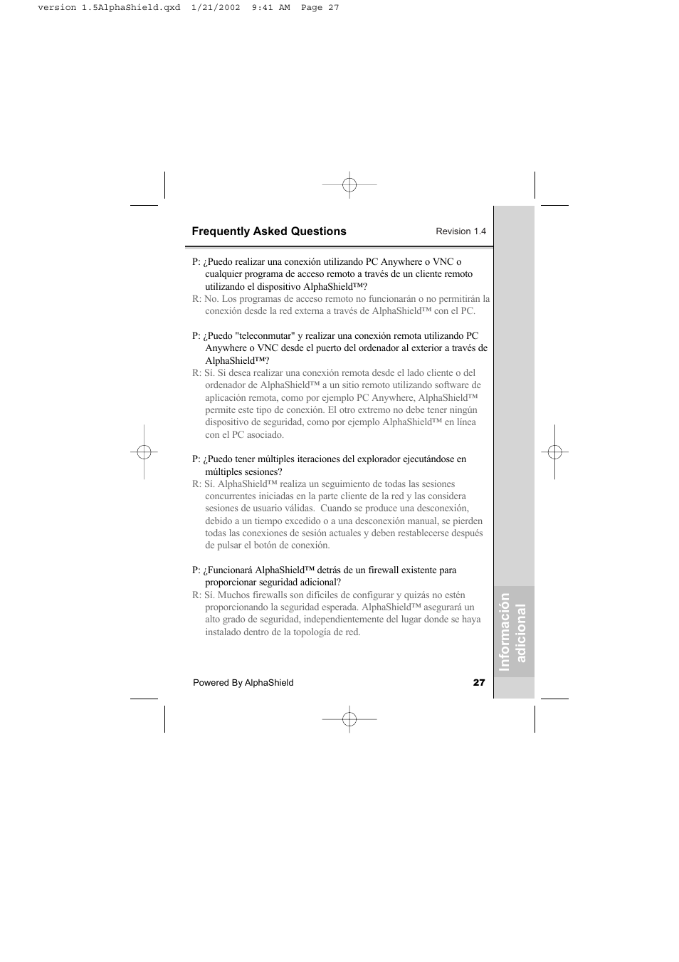 AlphaShield INTERNET PRIVACY PROTECTION User Manual | Page 28 / 49