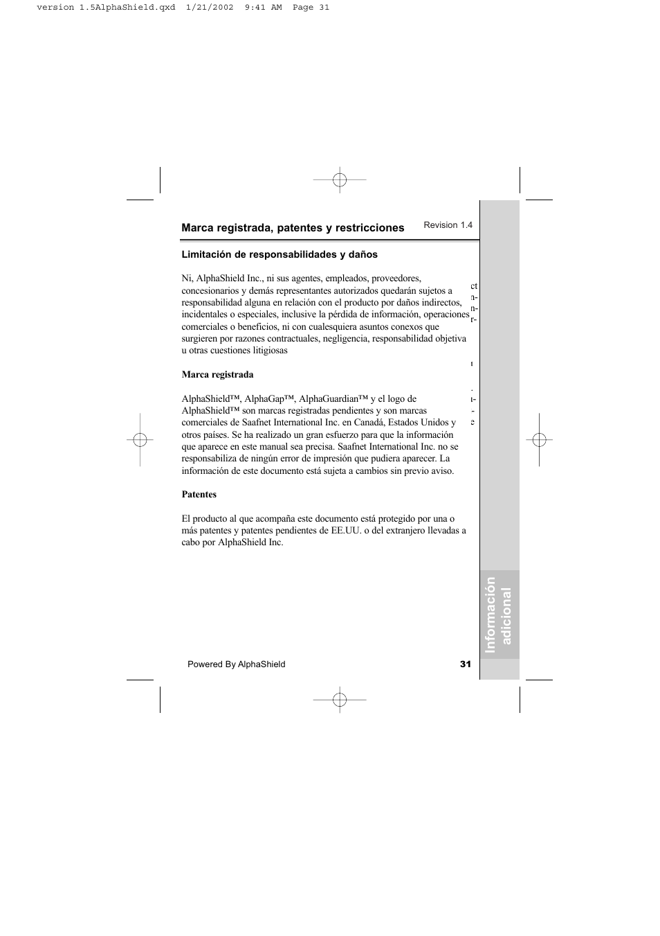 AlphaShield INTERNET PRIVACY PROTECTION User Manual | Page 32 / 49
