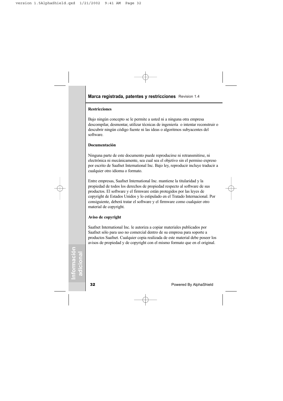 AlphaShield INTERNET PRIVACY PROTECTION User Manual | Page 33 / 49