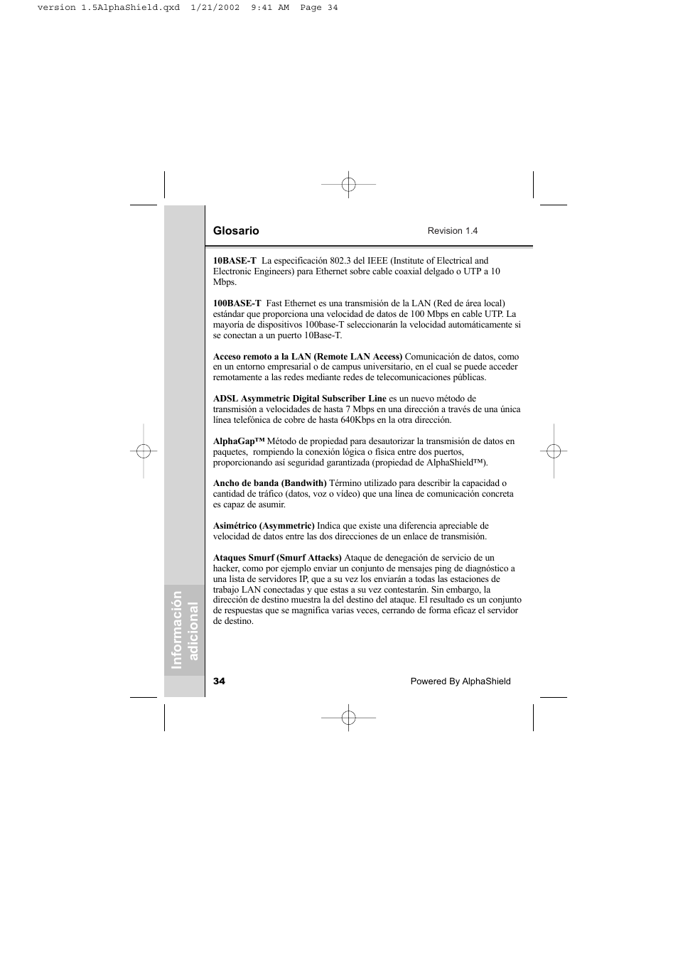 AlphaShield INTERNET PRIVACY PROTECTION User Manual | Page 35 / 49