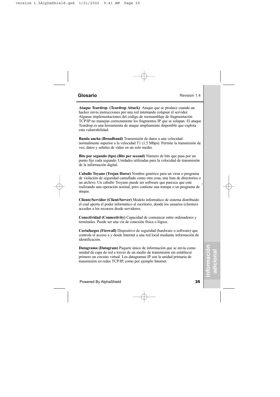 AlphaShield INTERNET PRIVACY PROTECTION User Manual | Page 36 / 49