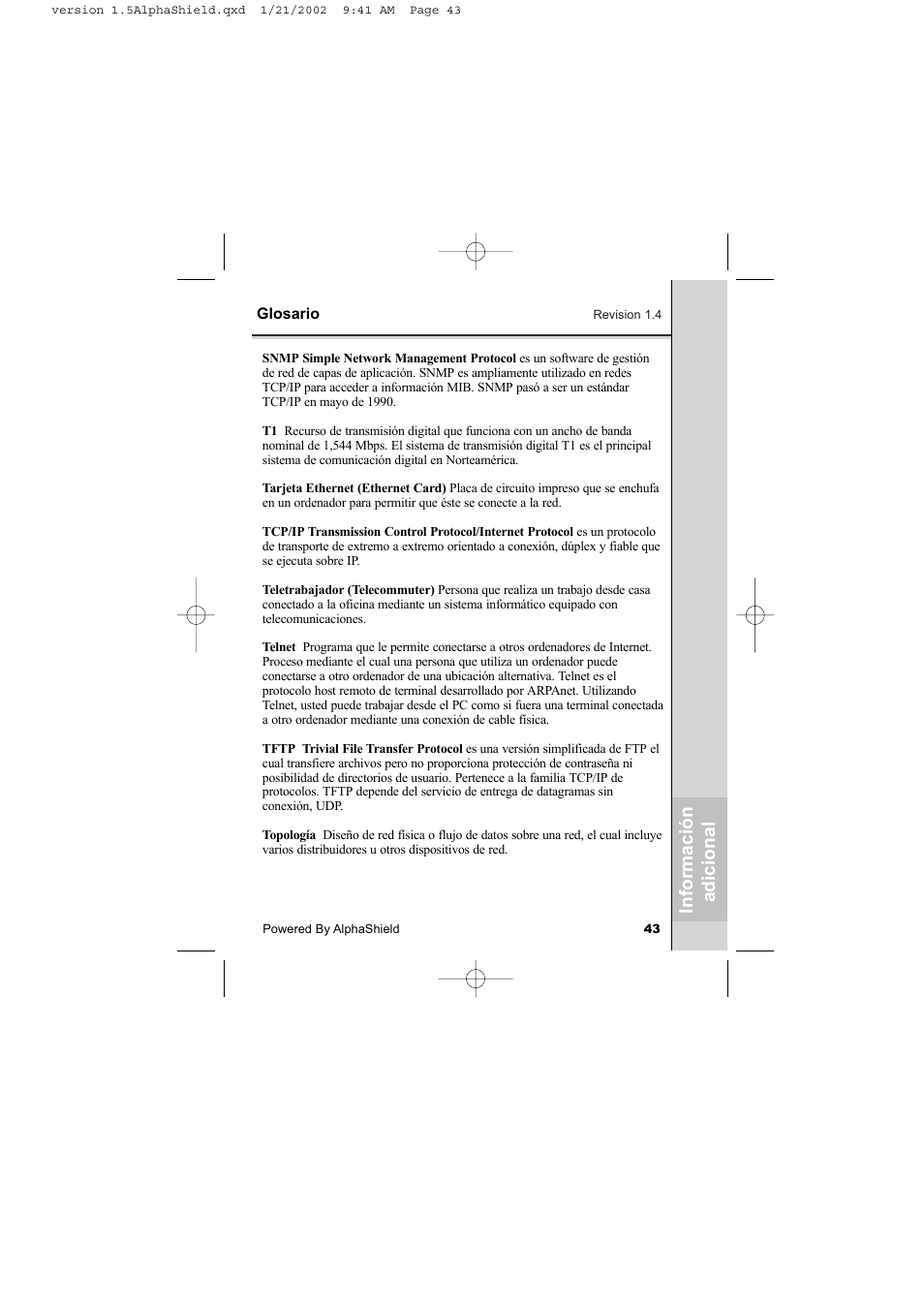 AlphaShield INTERNET PRIVACY PROTECTION User Manual | Page 44 / 49