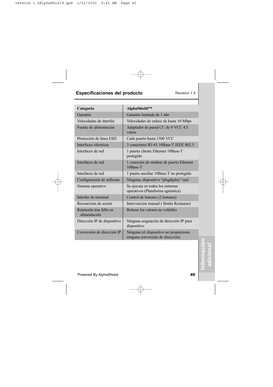 AlphaShield INTERNET PRIVACY PROTECTION User Manual | Page 46 / 49