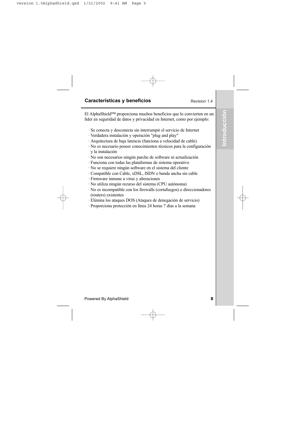 Introduc c ió n | AlphaShield INTERNET PRIVACY PROTECTION User Manual | Page 6 / 49