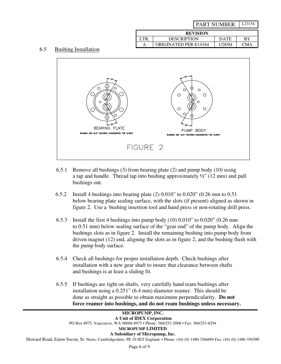 Micropump GM Series Service Instructions User Manual | Page 6 / 9