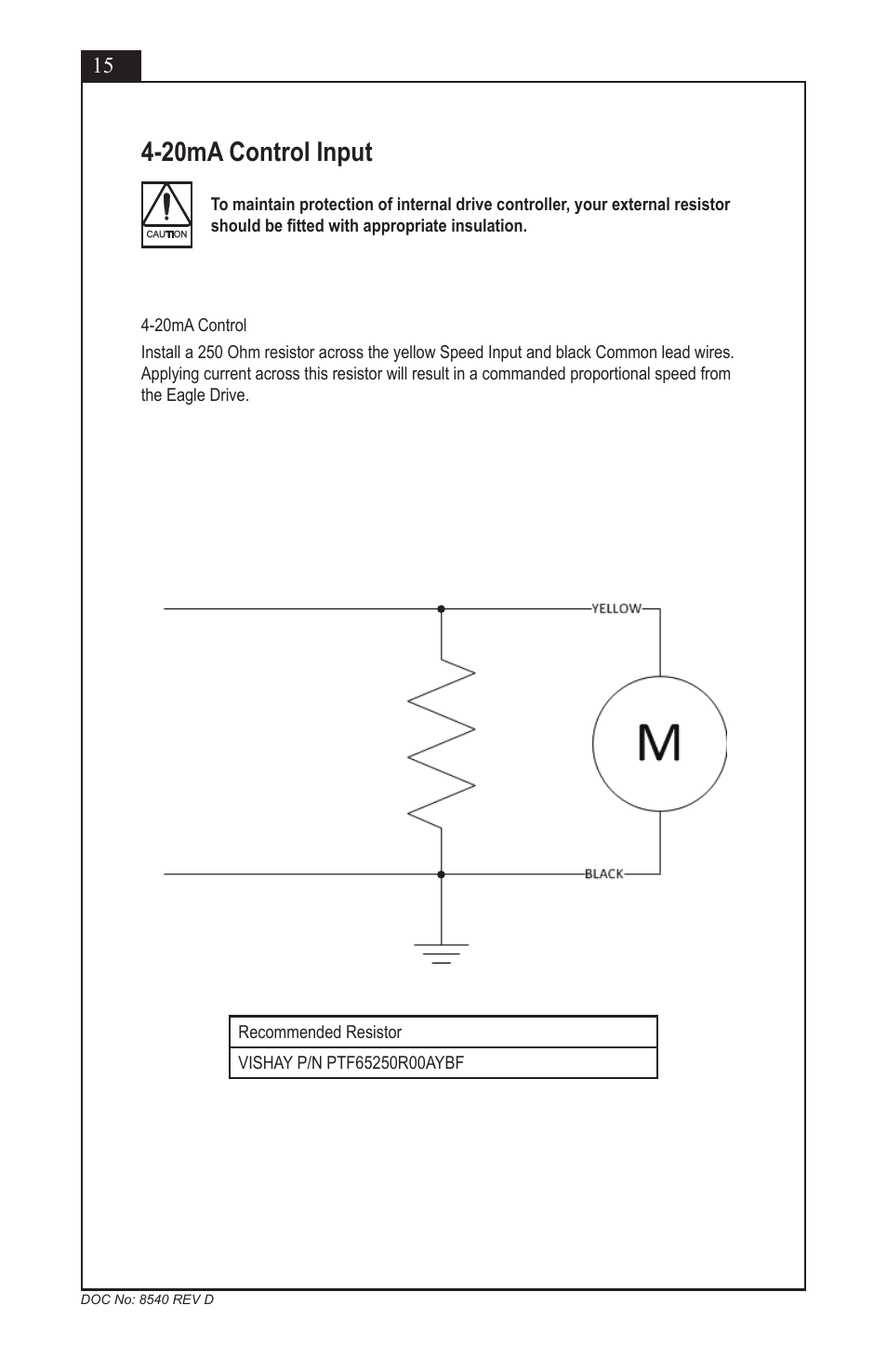 20ma control input | Micropump EagleDrive ELE User Manual | Page 15 / 23