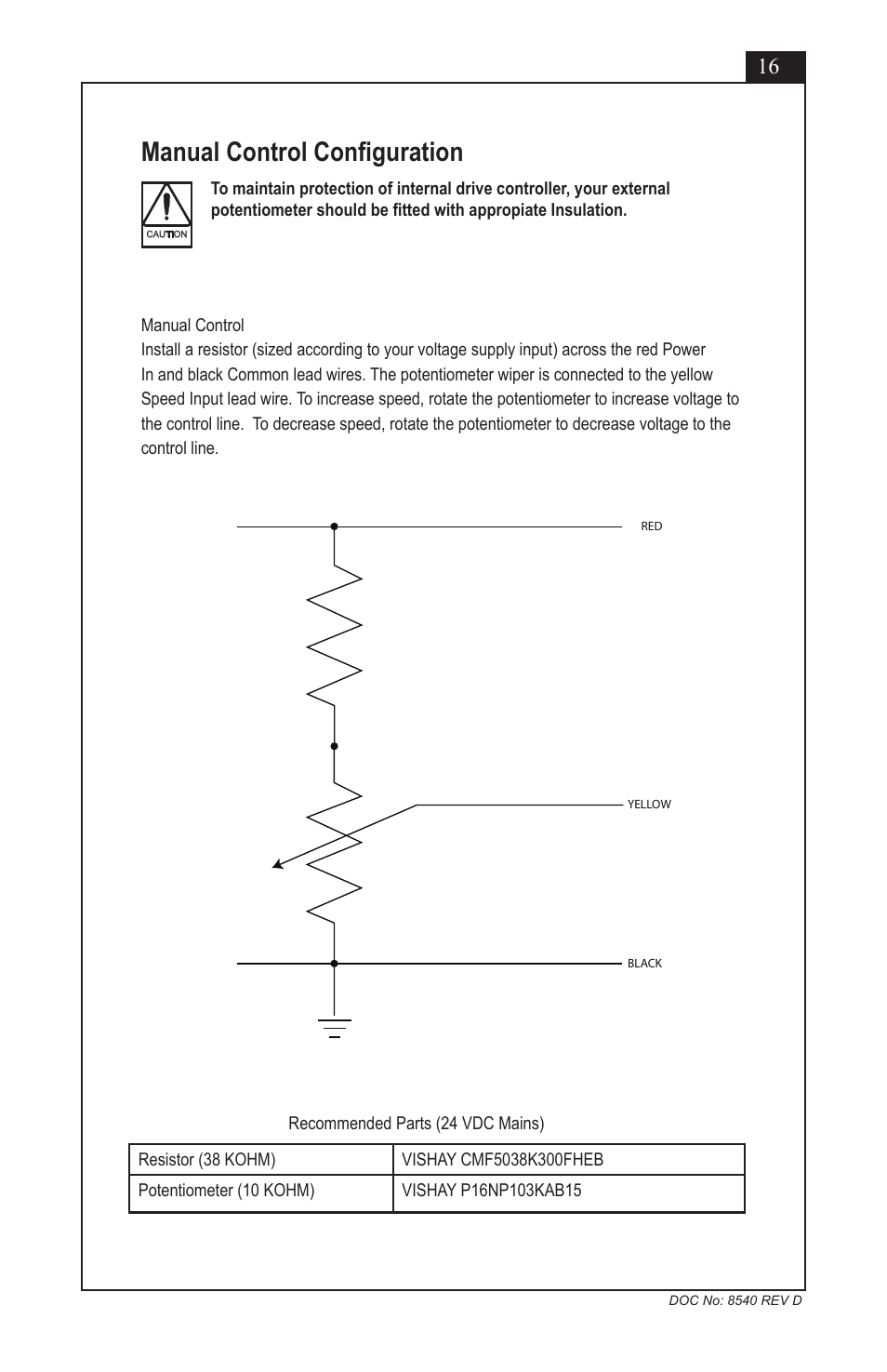 Manual control configuration | Micropump EagleDrive ELE User Manual | Page 16 / 23