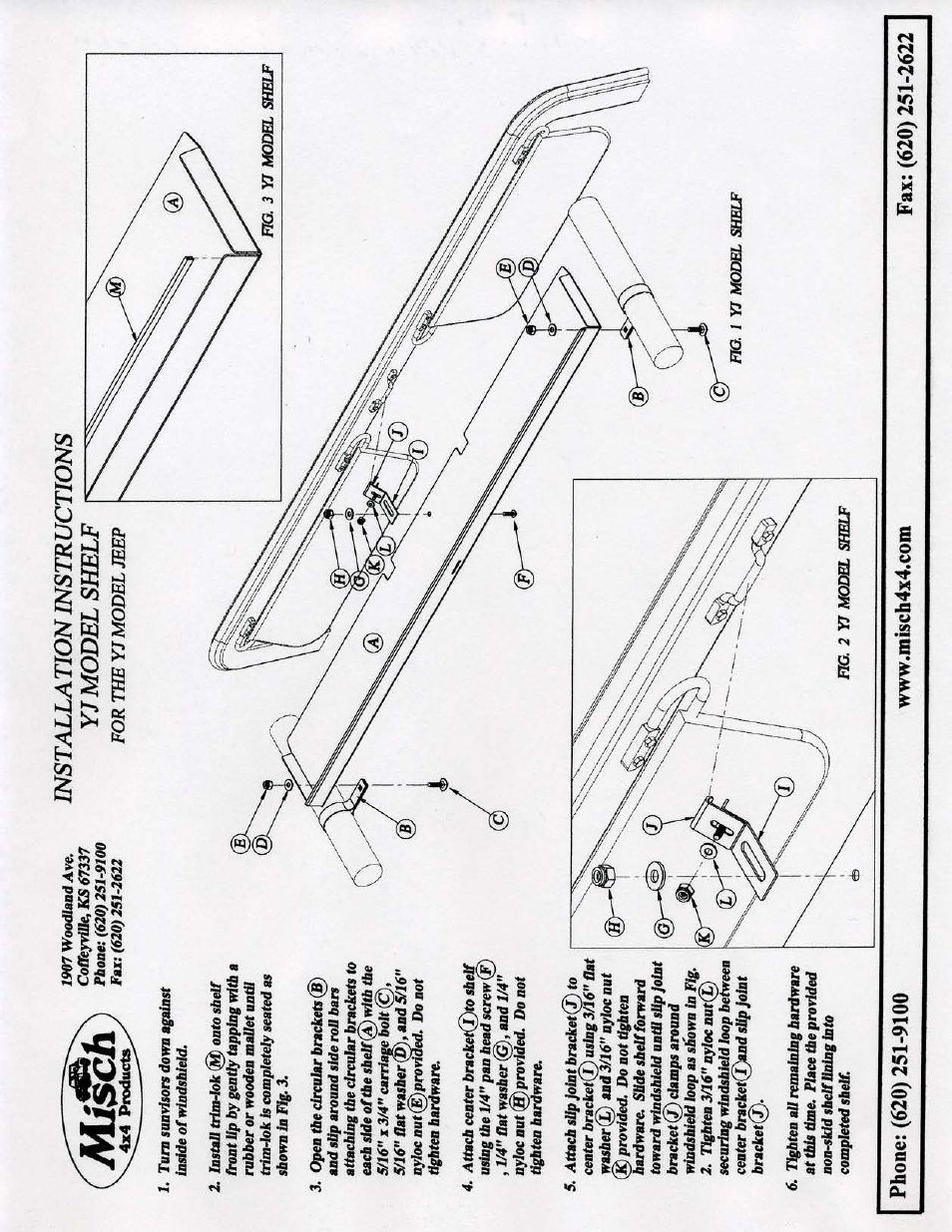 Misch 4x4 Products YJ Shelf User Manual | Page 2 / 2