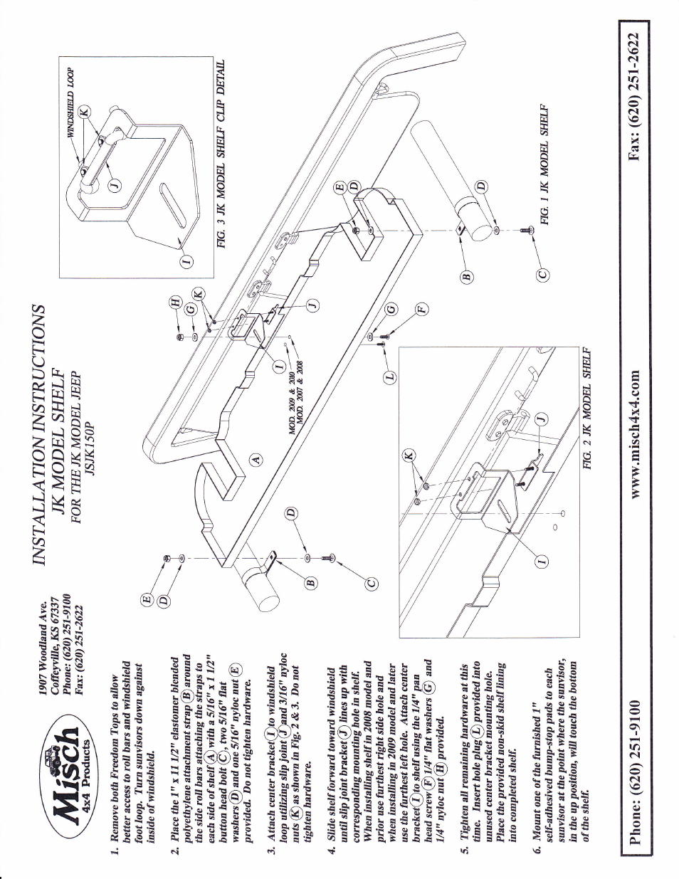 Misch 4x4 Products JK Shelf User Manual | Page 2 / 2