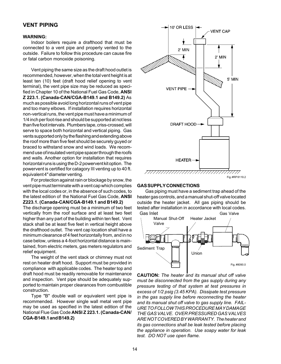 Vent piping | Aqua Products RP2100 User Manual | Page 14 / 43