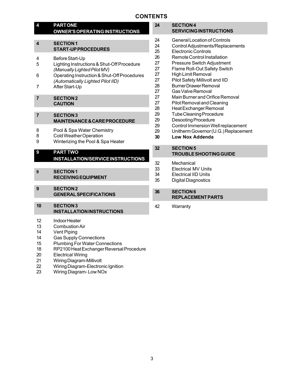 Aqua Products RP2100 User Manual | Page 3 / 43