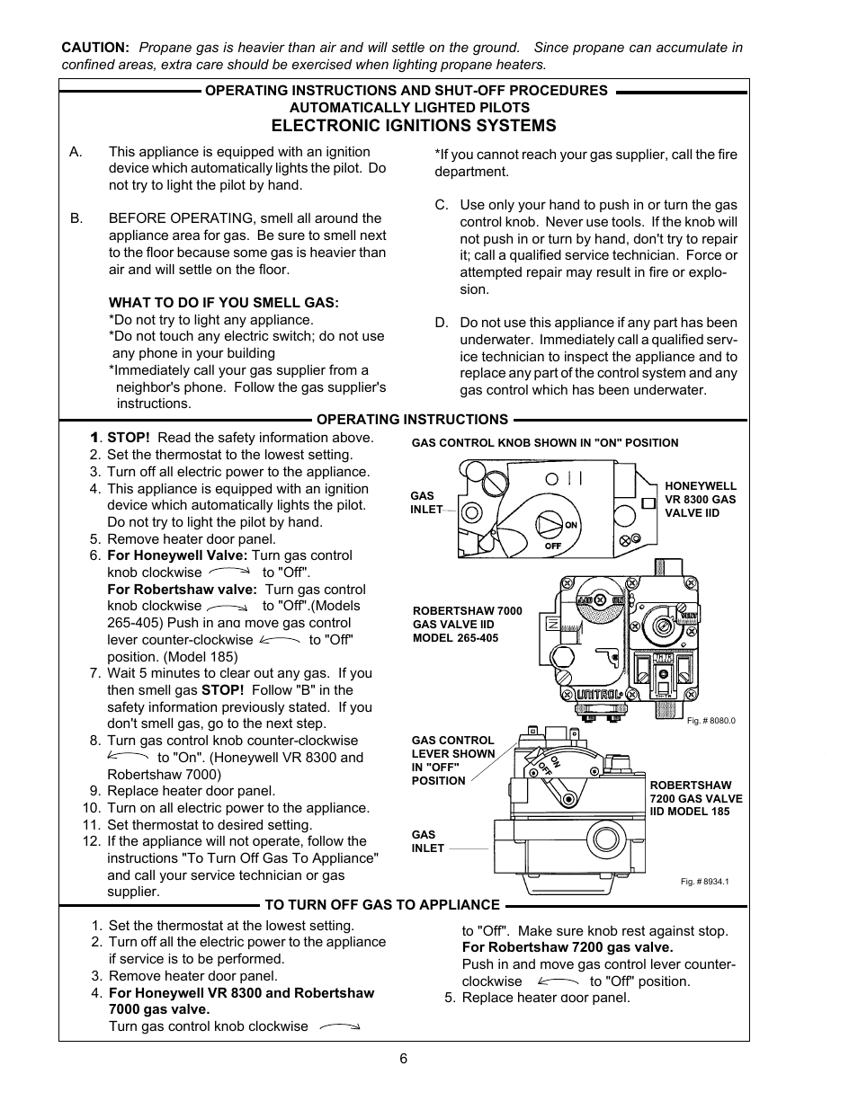 Electronic ignitions systems | Aqua Products RP2100 User Manual | Page 6 / 43