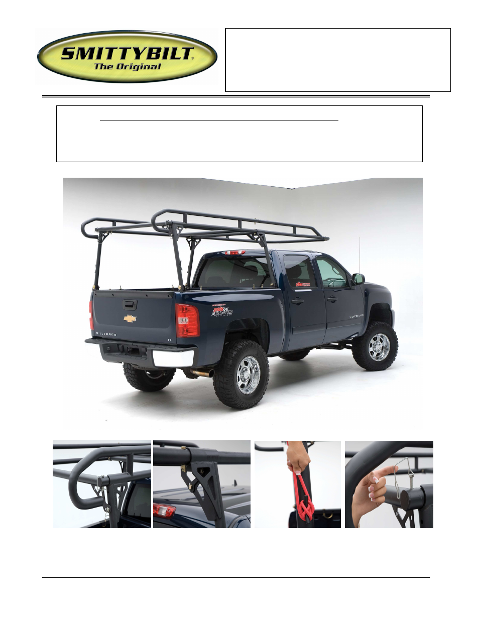 Smittybilt 18604 CONTRACTORS RACK User Manual | 12 pages