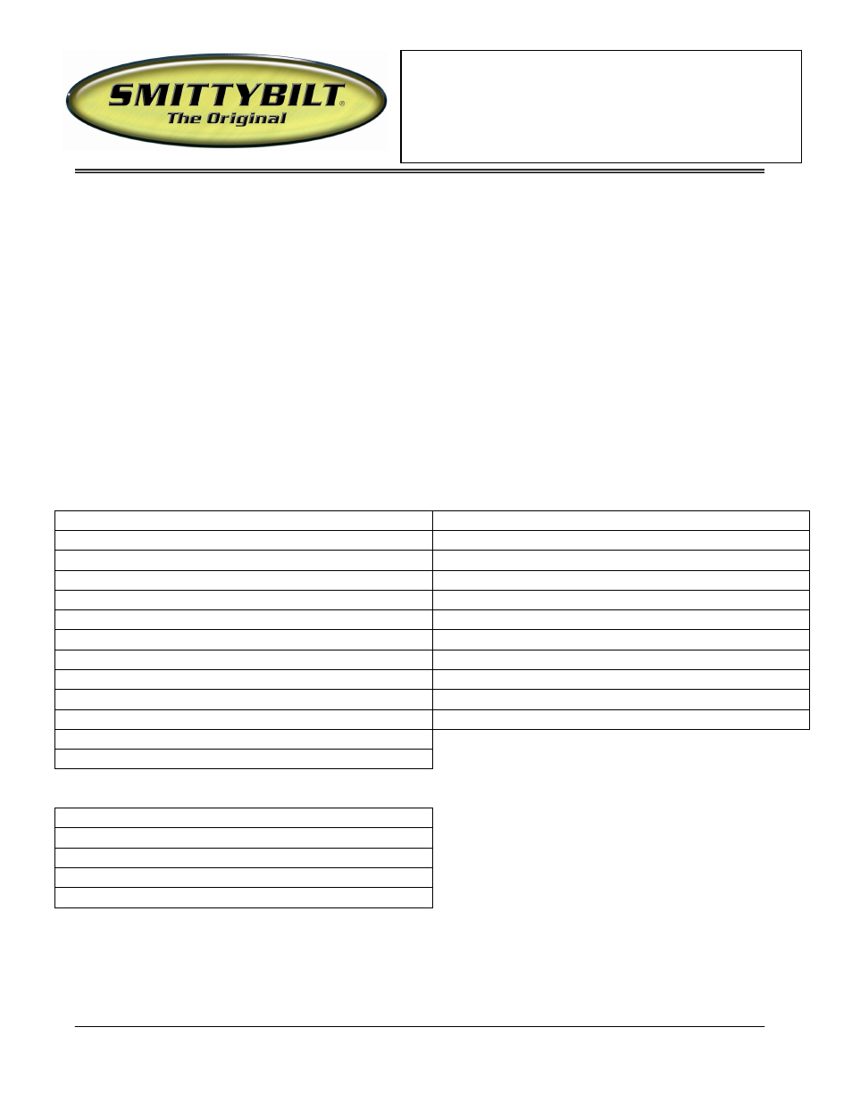 Installation instructions, Important safety precautions | Smittybilt 18604 CONTRACTORS RACK User Manual | Page 2 / 12