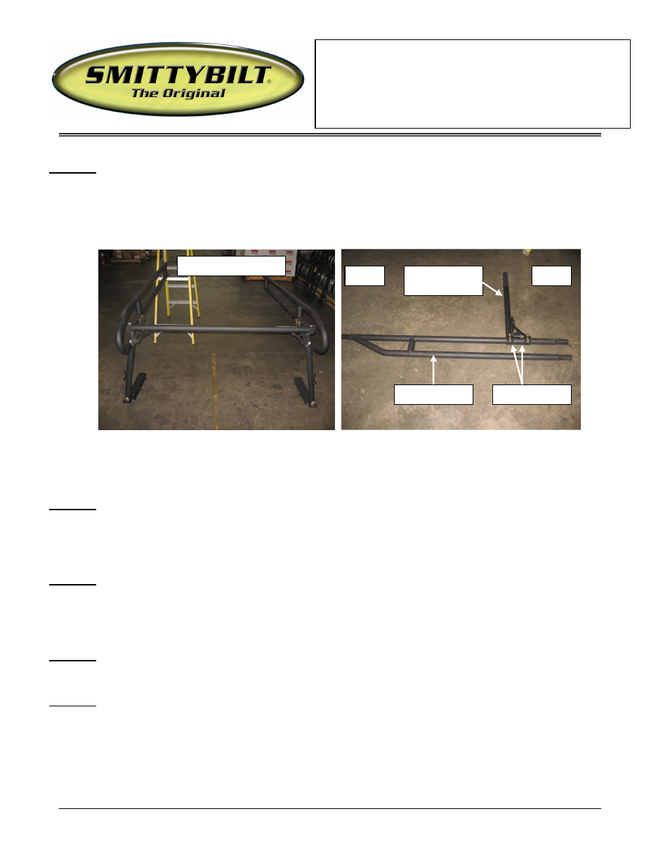 Installation instructions | Smittybilt 18604 CONTRACTORS RACK User Manual | Page 6 / 12