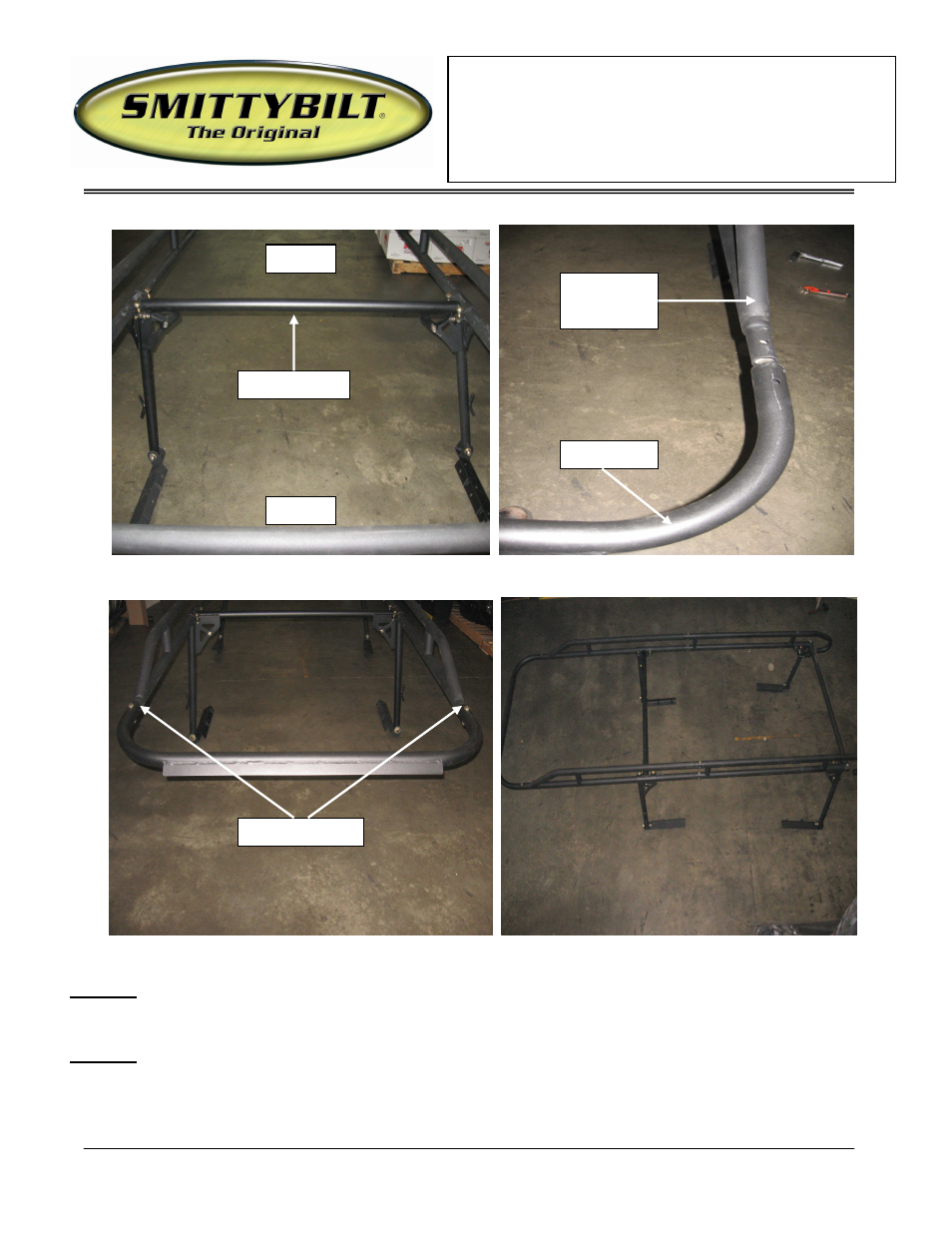 Installation instructions | Smittybilt 18604 CONTRACTORS RACK User Manual | Page 8 / 12