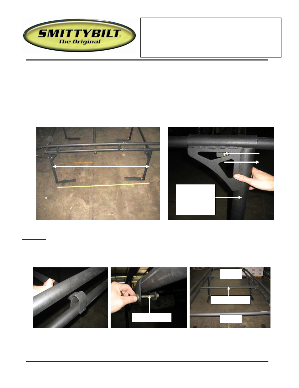 Installation instructions | Smittybilt 18604 CONTRACTORS RACK User Manual | Page 9 / 12