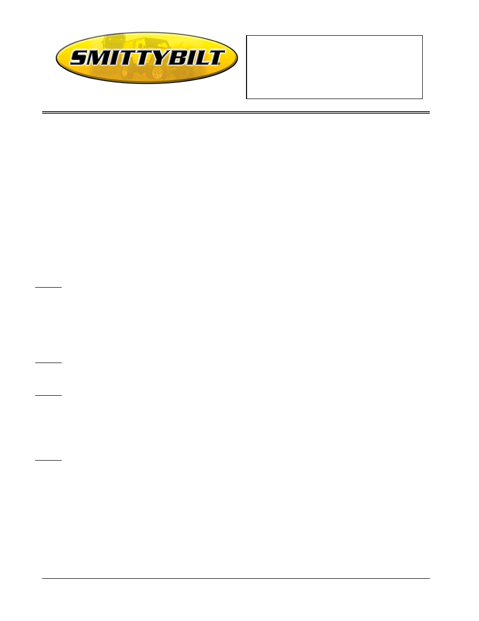 Smittybilt 150030 Street Light Bar User Manual | 4 pages