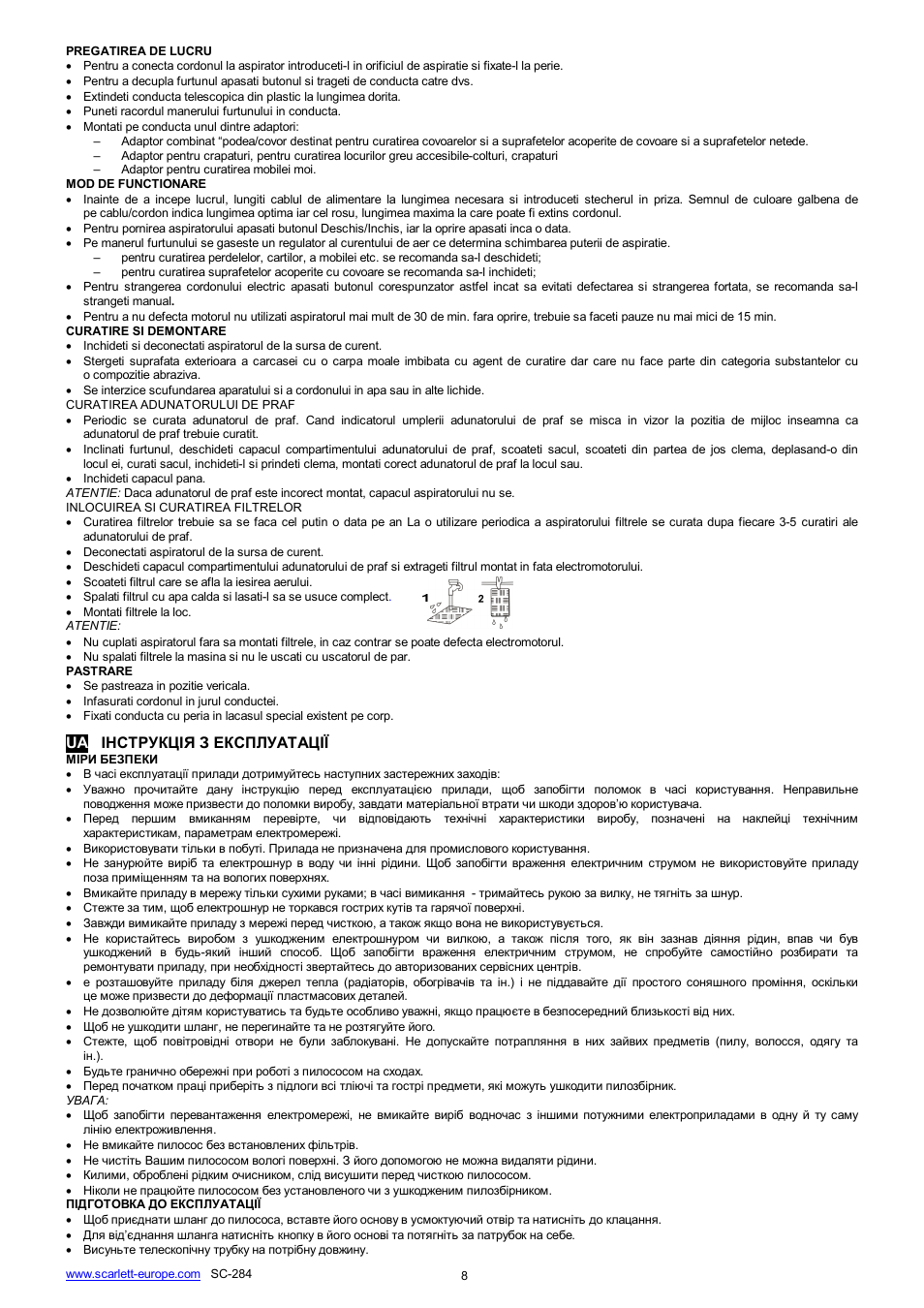 Scarlett SC-284 User Manual | Page 8 / 16