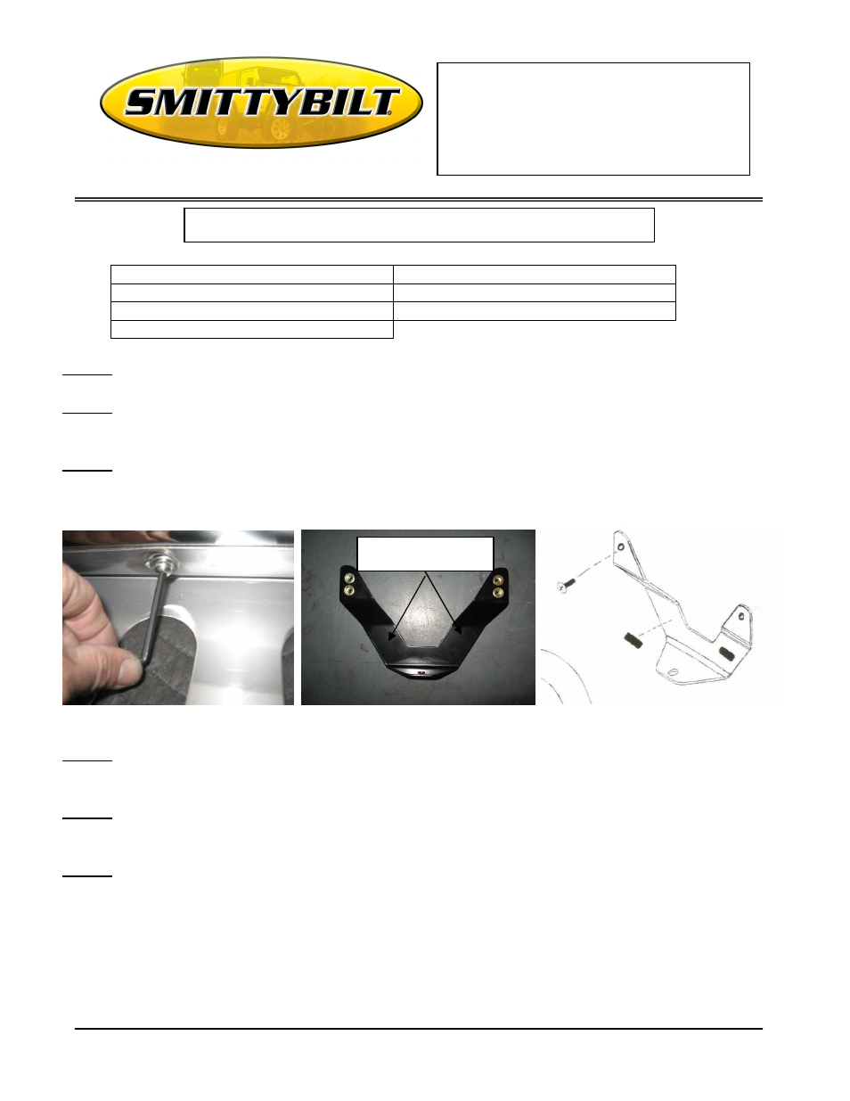 Smittybilt 4433 Grille Saver License Plate User Manual | 2 pages