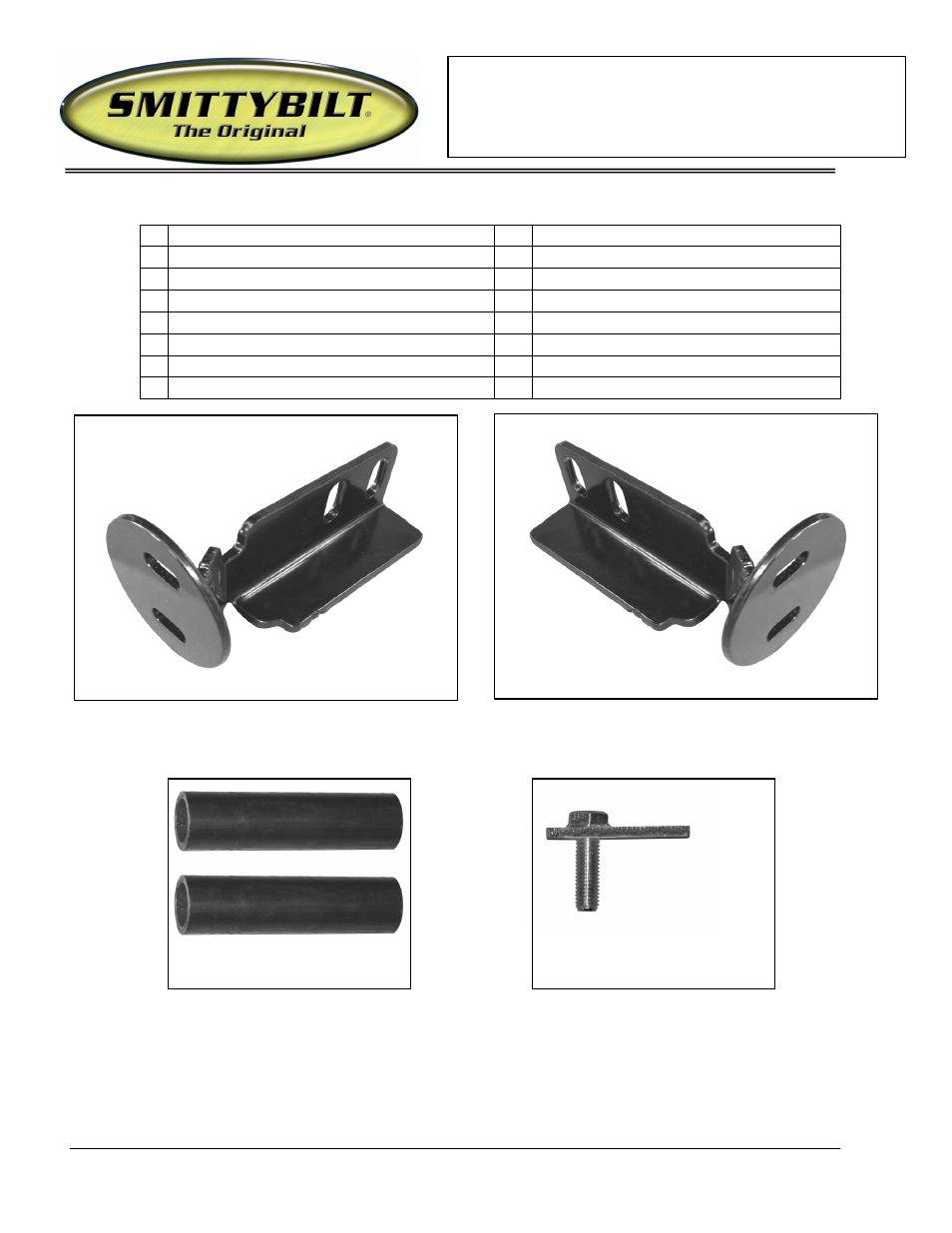 Smittybilt 51034 Bull Bar User Manual | 5 pages