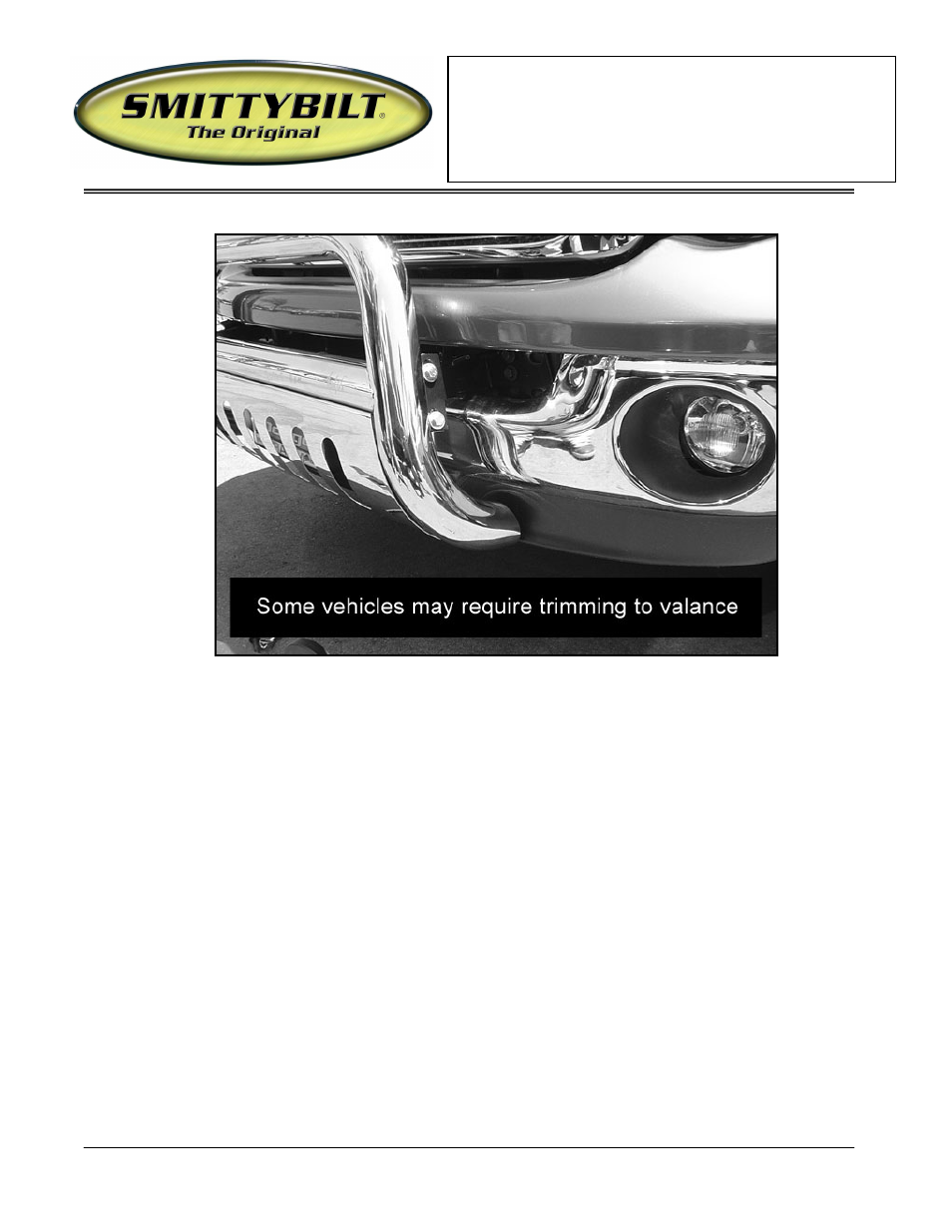 Installation instructions | Smittybilt 53032 Bull Bar User Manual | Page 2 / 3