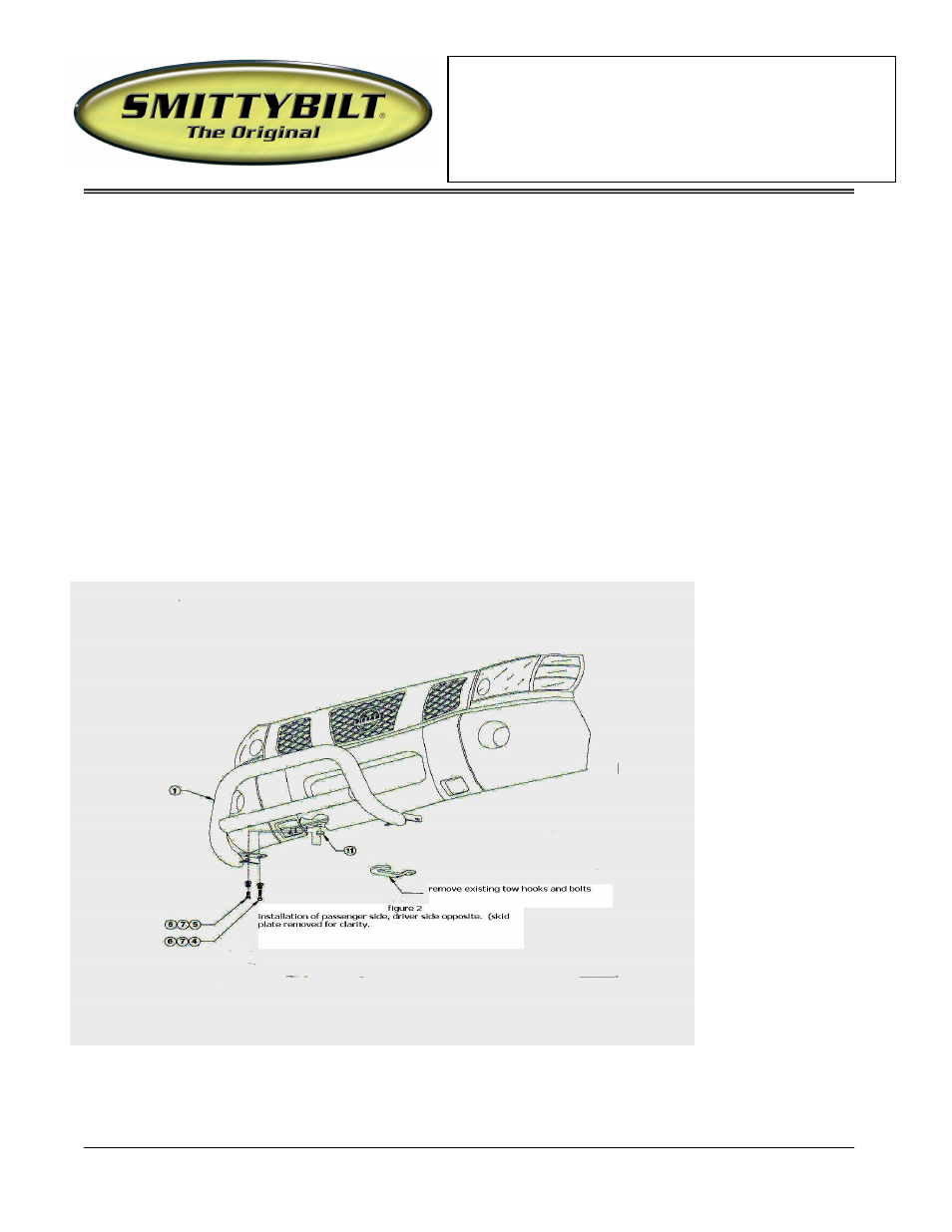 Smittybilt 57102 Bull Bar User Manual | 2 pages