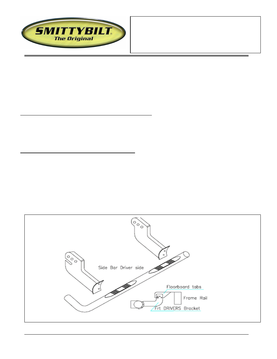 Smittybilt TN1130-S4 SIDE STEP User Manual | 2 pages