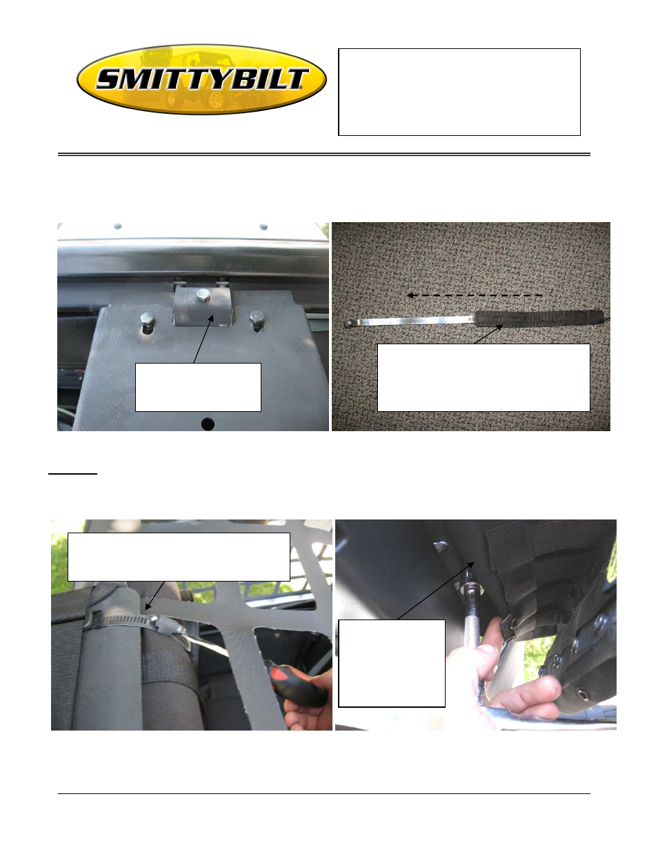 Installation instructions g.e.a.r. overhead | Smittybilt 56650xx G.E.A.R. Overhead User Manual | Page 3 / 6