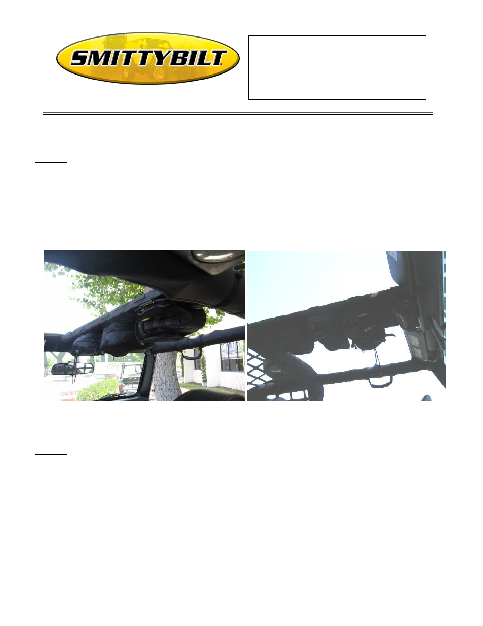 Installation instructions g.e.a.r. overhead | Smittybilt 56650xx G.E.A.R. Overhead User Manual | Page 4 / 6
