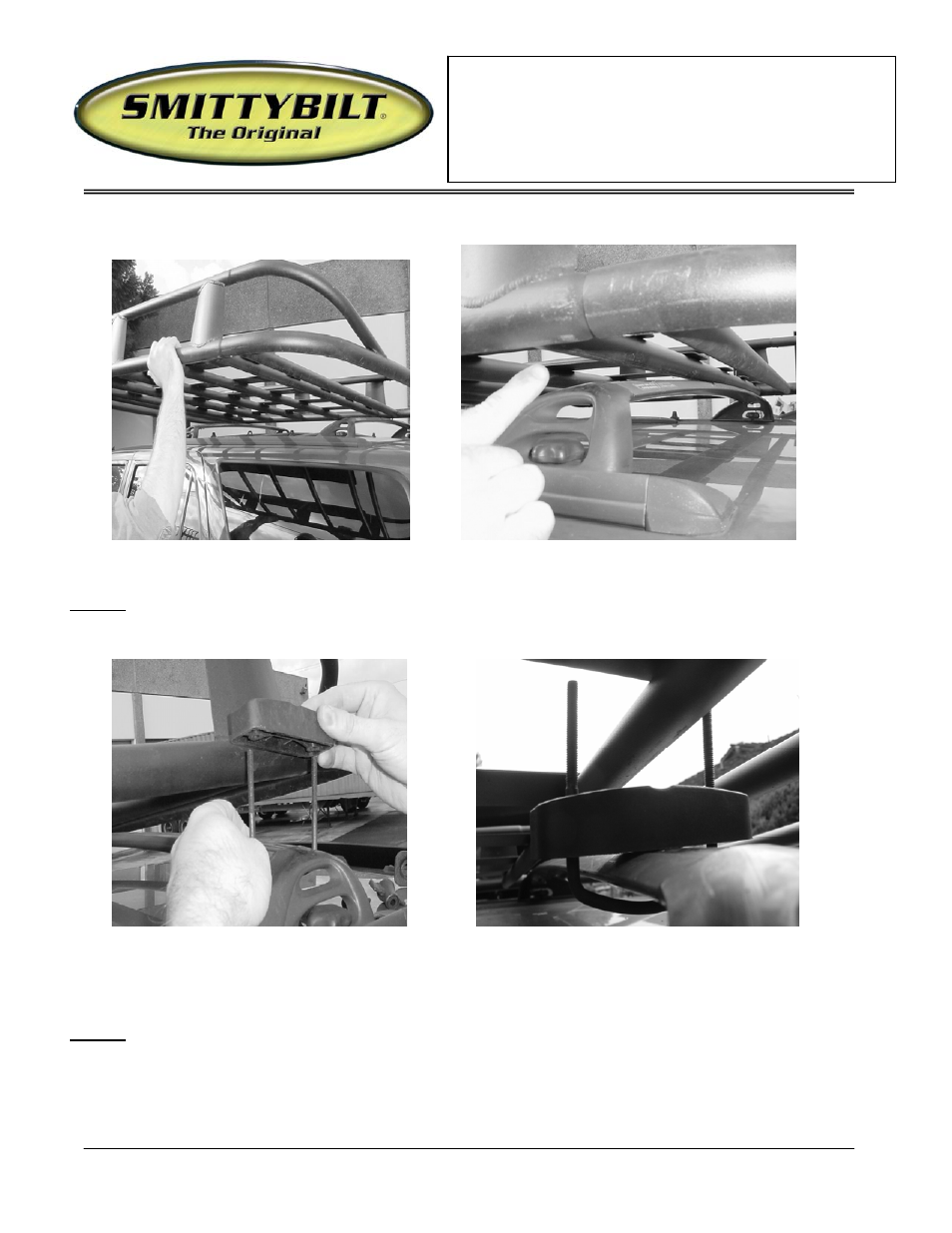 Installation instructions | Smittybilt 17185 Rugged Rack User Manual | Page 4 / 6