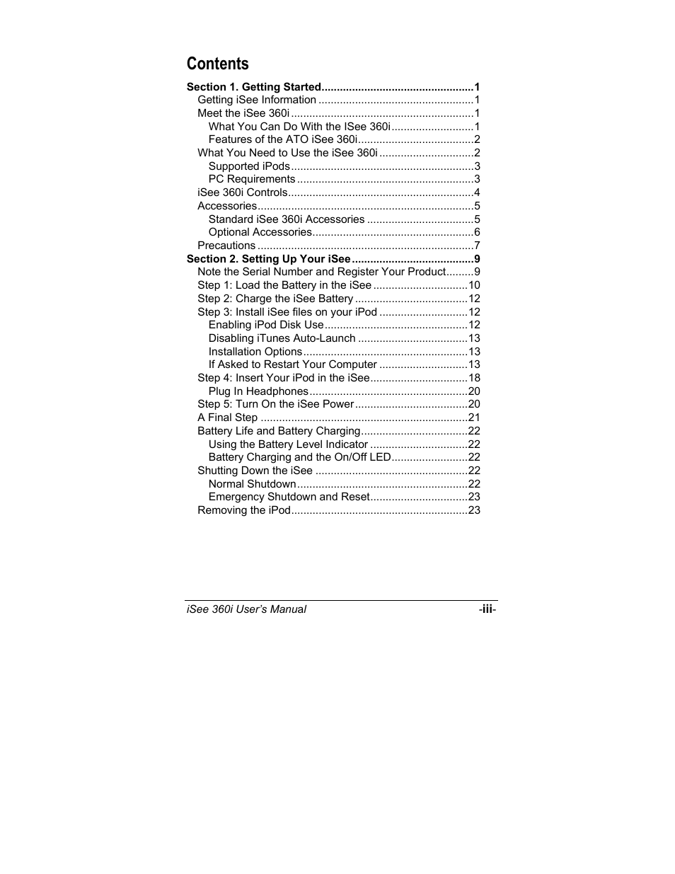 ATO iSee 360i User Manual | Page 3 / 84