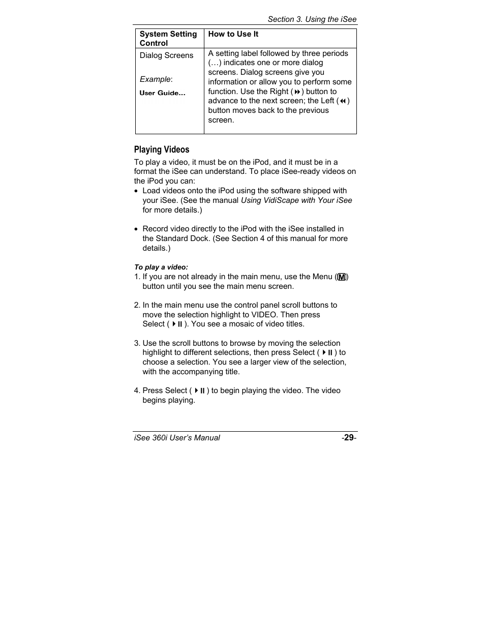 Playing videos | ATO iSee 360i User Manual | Page 35 / 84