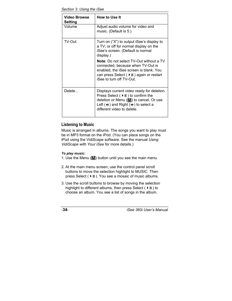 Listening to music | ATO iSee 360i User Manual | Page 40 / 84