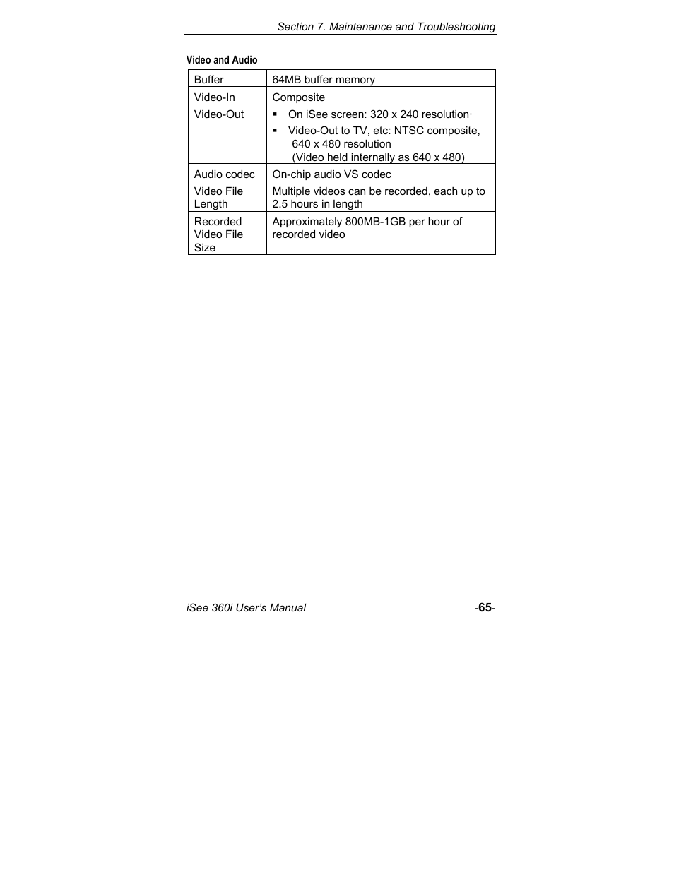 Video and audio | ATO iSee 360i User Manual | Page 71 / 84