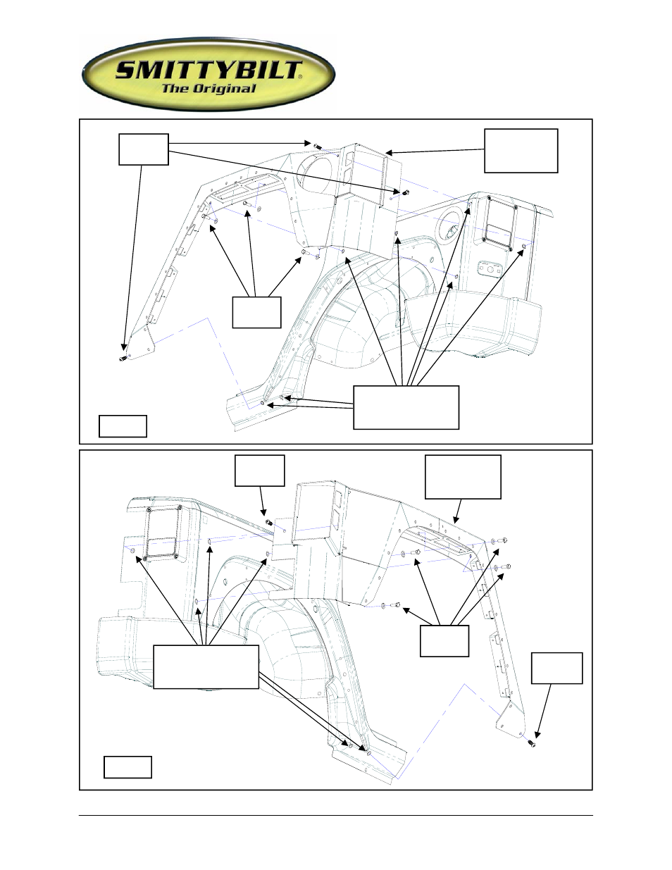 Installation instructions | Smittybilt SB76882 XRC Rear Armor Corner Guard Kit User Manual | Page 3 / 8