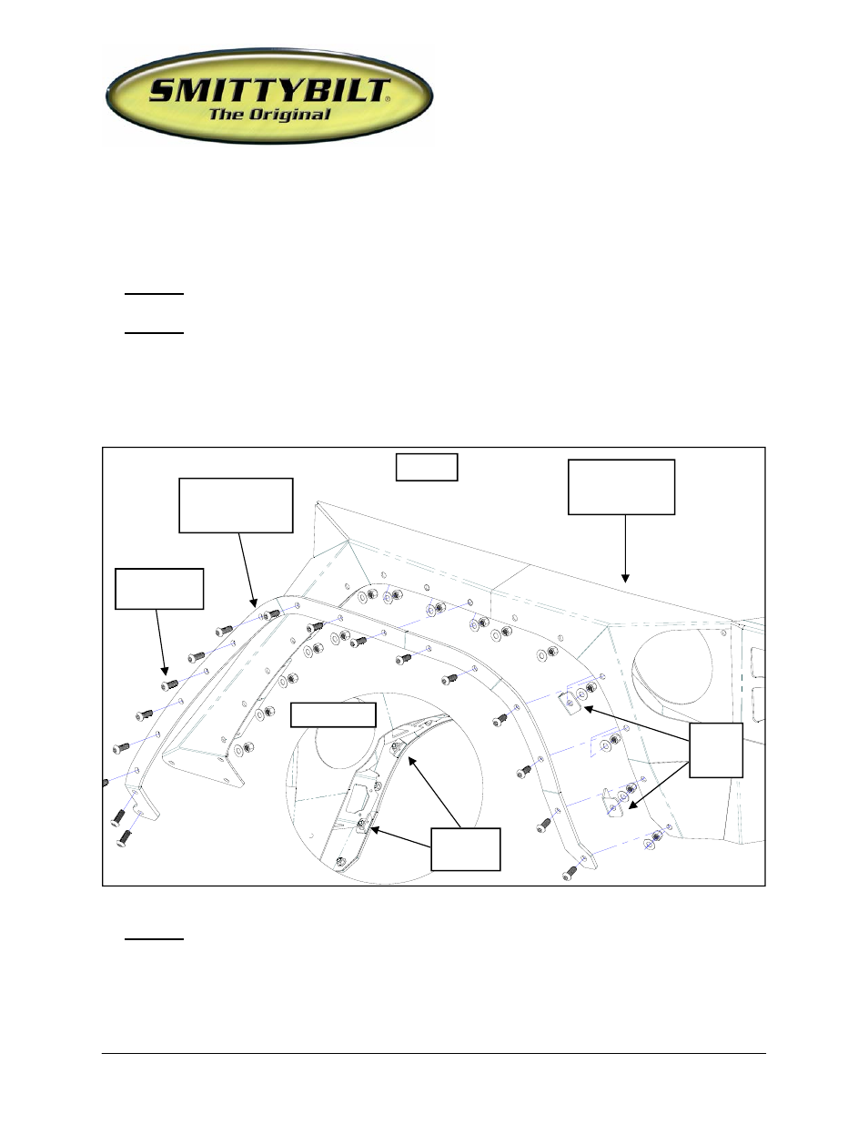 Installation instructions | Smittybilt SB76882 XRC Rear Armor Corner Guard Kit User Manual | Page 4 / 8