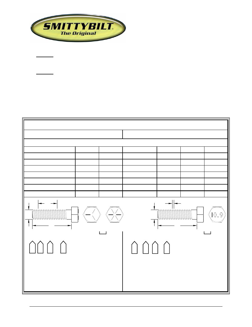 Installation instructions, Bolt torque and id, Decimal system metric system | Smittybilt SB76882 XRC Rear Armor Corner Guard Kit User Manual | Page 6 / 8