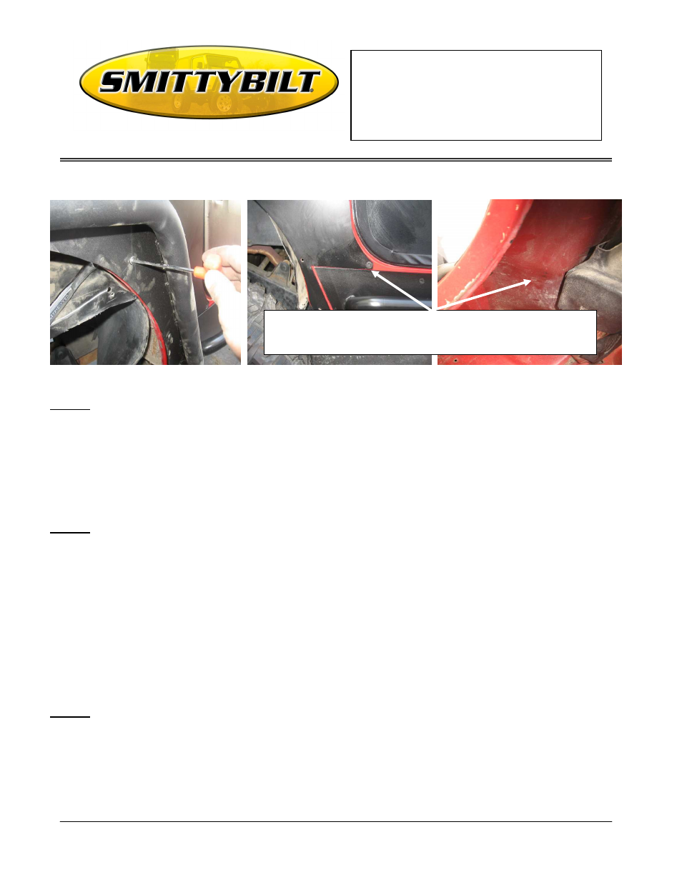 Installation instructions | Smittybilt 76878 XRC Corner Guards User Manual | Page 3 / 4