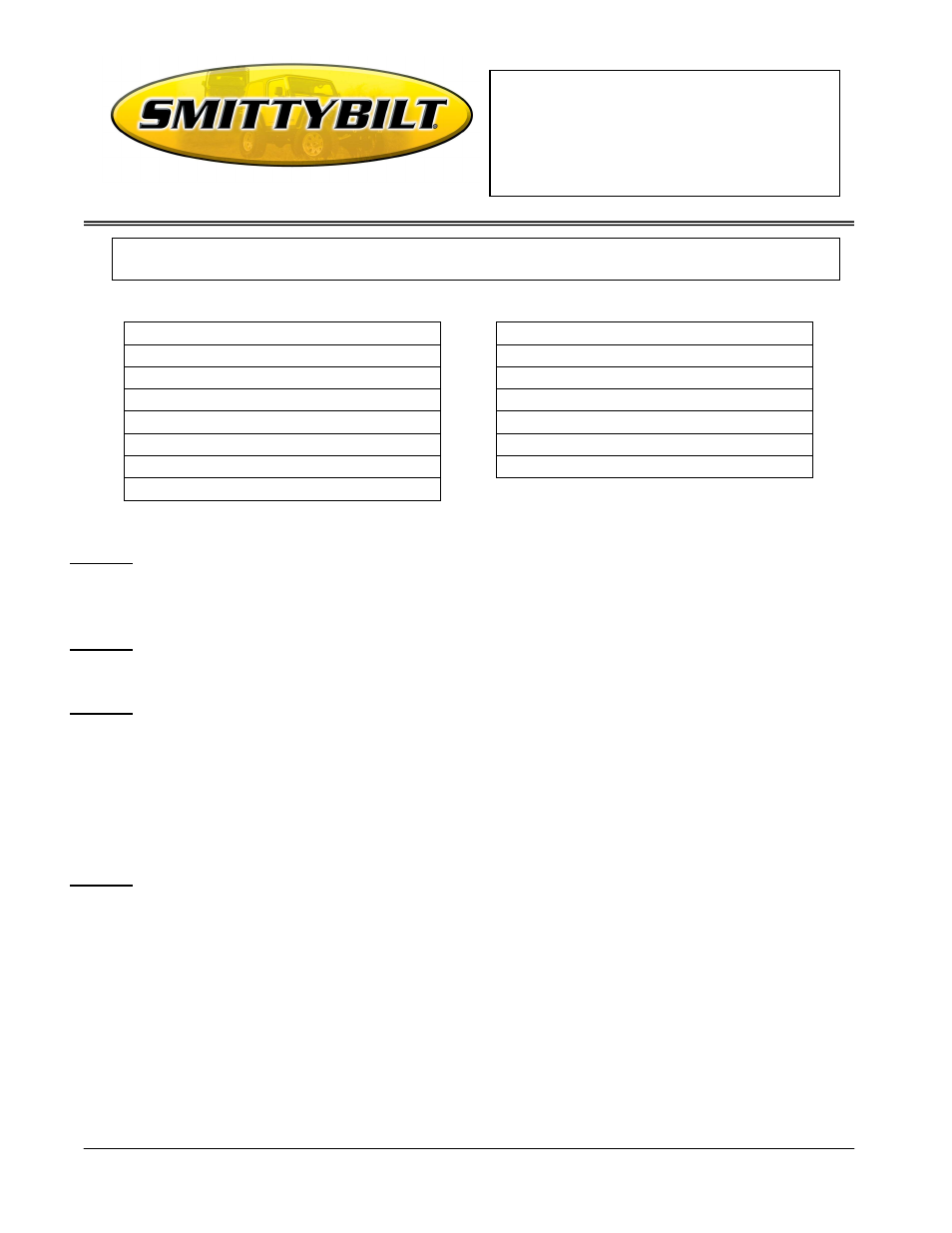 Smittybilt 2743 SRC Over-Size Tire Carrier User Manual | 5 pages