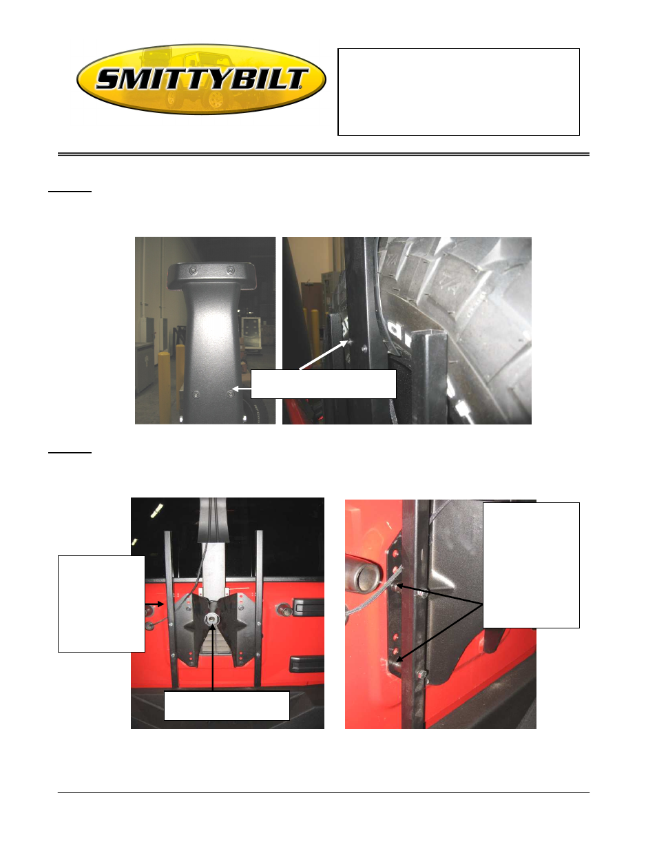 Installation instructions | Smittybilt 2743 SRC Over-Size Tire Carrier User Manual | Page 3 / 5