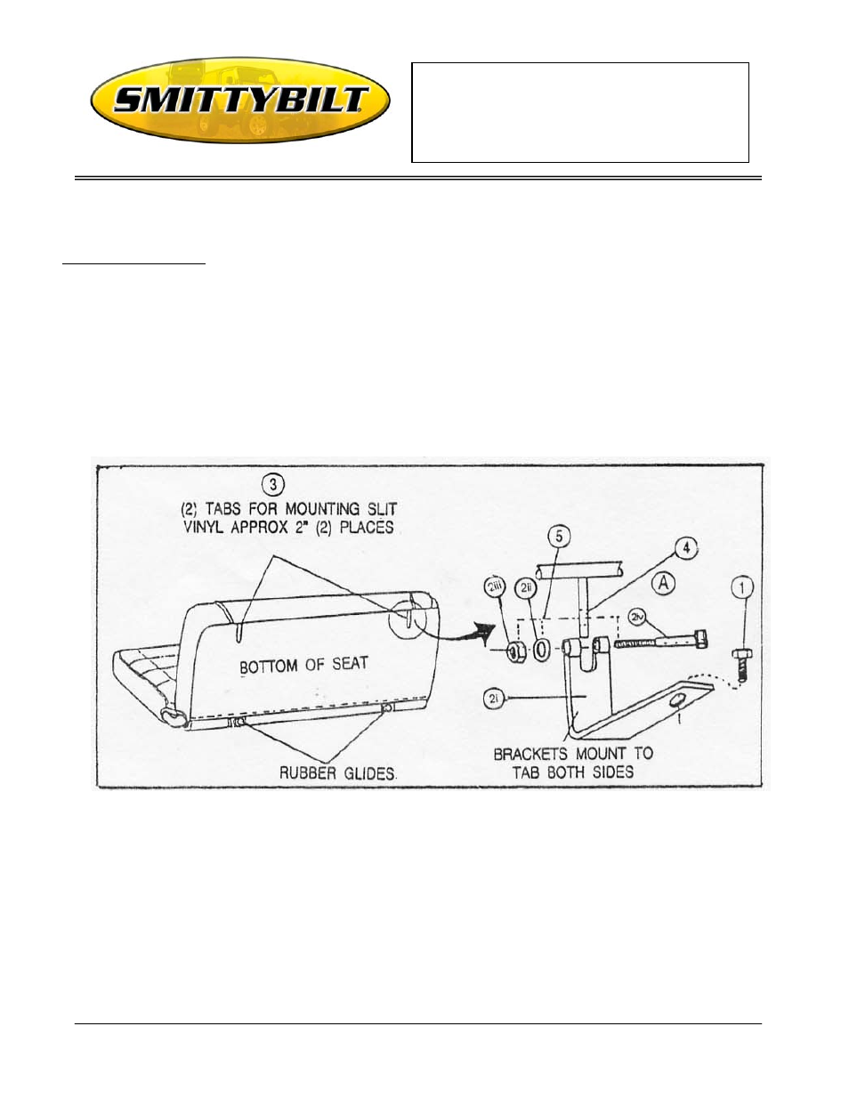 Smittybilt 80xxN Standard Rear Seat User Manual | 2 pages