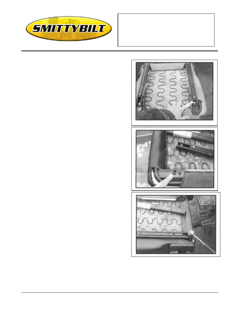 Installation instructions | Smittybilt 449xx Standard Bucket Front Seat User Manual | Page 2 / 2
